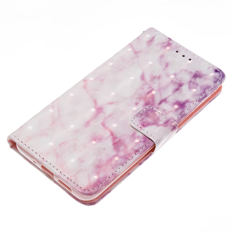 Marble Pattern Wallet Leather Stand Phone Case for Huawei P10 Lite - Rose-4