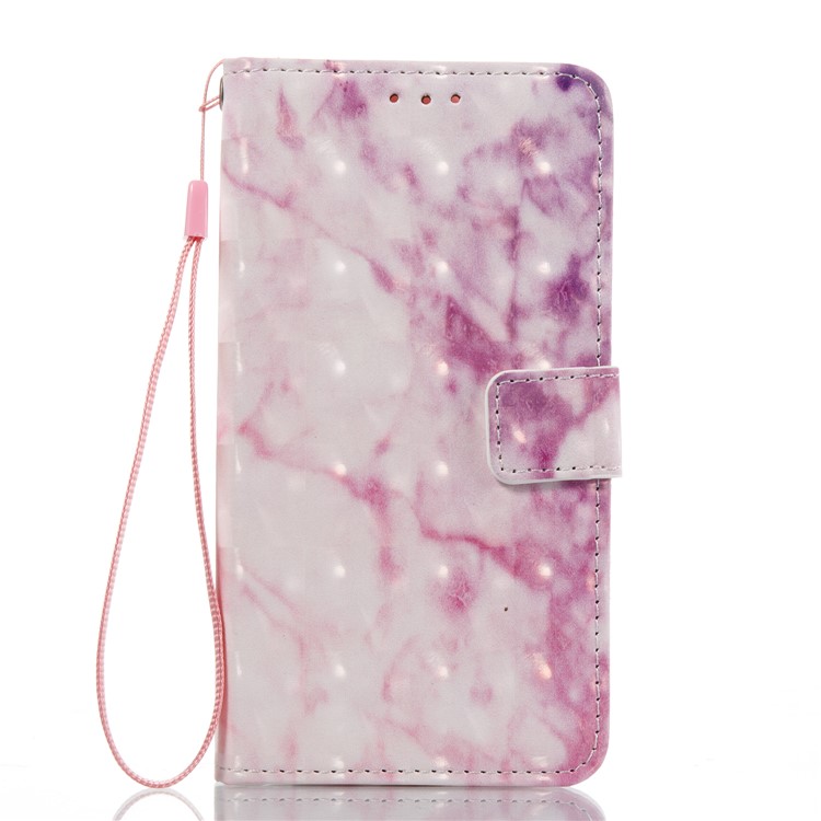 Marble Pattern Wallet Leather Stand Phone Case for Huawei P10 Lite - Rose-6