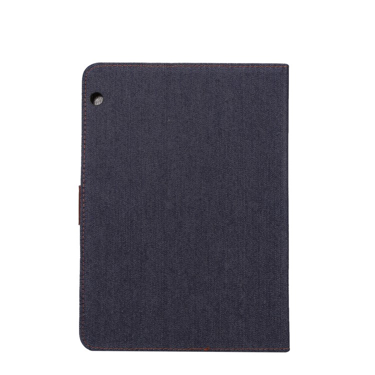 Jeans Cloth Texture Wallet Stand Tablet Case for Huawei MediaPad T3 10.0 - Dark Blue-3