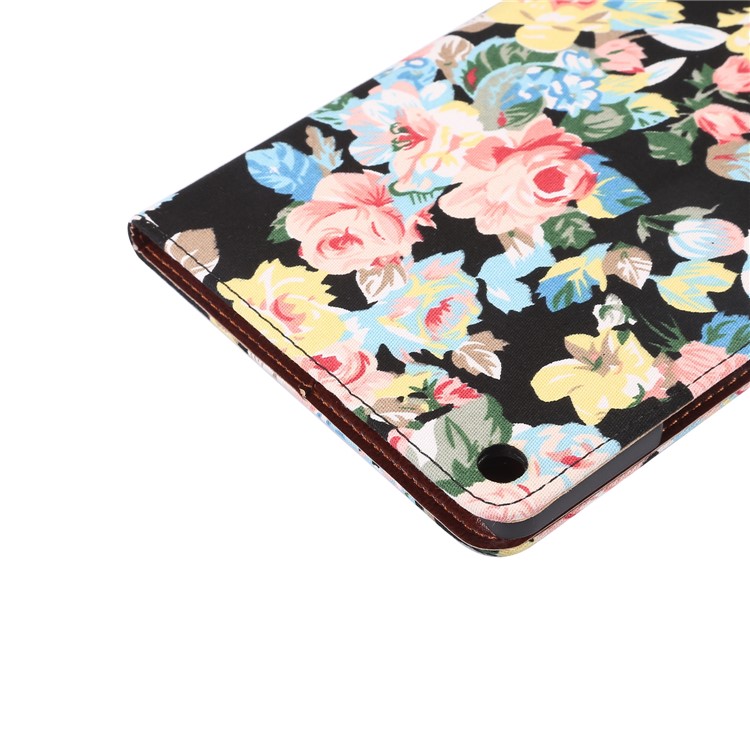 Flower Pattern Wallet Leather Case for Huawei MediaPad T3 8.0 - Black-6