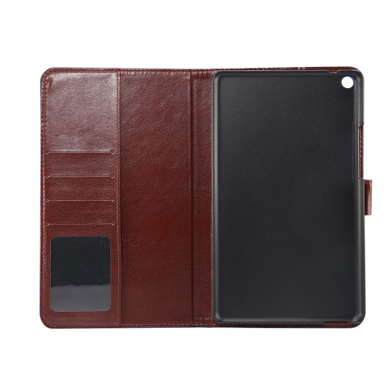 Flower Pattern Wallet Leather Case for Huawei MediaPad T3 8.0 - Black-7