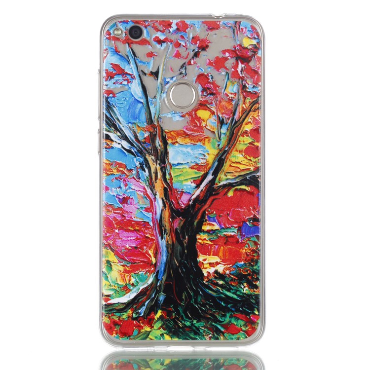 Rubberized Embossed Soft TPU Case for Huawei P8 Lite (2017) / Honor 8 Lite - Tree Trunk-2
