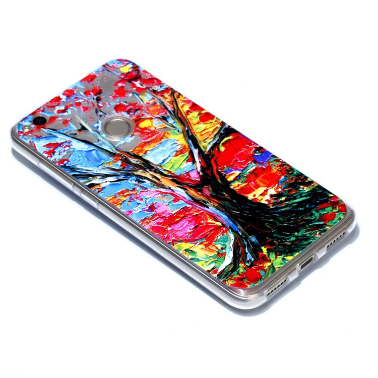 Rubberized Embossed Soft TPU Case for Huawei P8 Lite (2017) / Honor 8 Lite - Tree Trunk-4