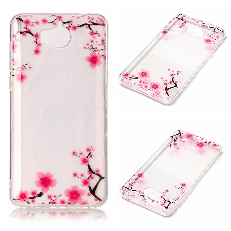 IMD Pattern Printing Gel TPU Mobile Cover for Huawei Y5 (2017) - Plum Blossom-1