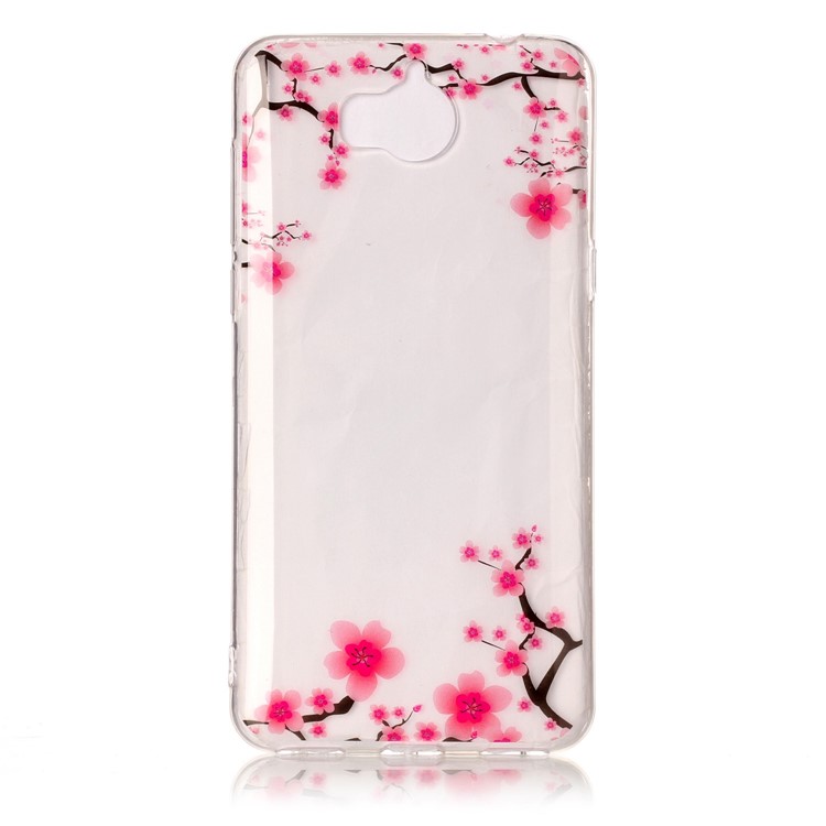 IMD Pattern Printing Gel TPU Mobile Cover for Huawei Y5 (2017) - Plum Blossom-2