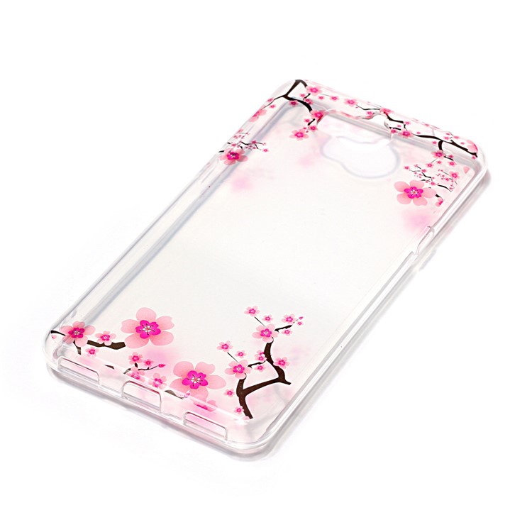 IMD Pattern Printing Gel TPU Mobile Cover for Huawei Y5 (2017) - Plum Blossom-3