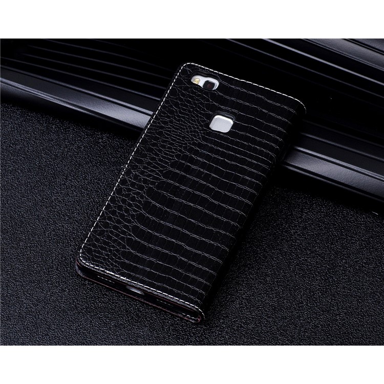 Crocodile Texture Wallet Leather Stand Mobile Case for Huawei P9 Lite/G9 Lite - Black-10