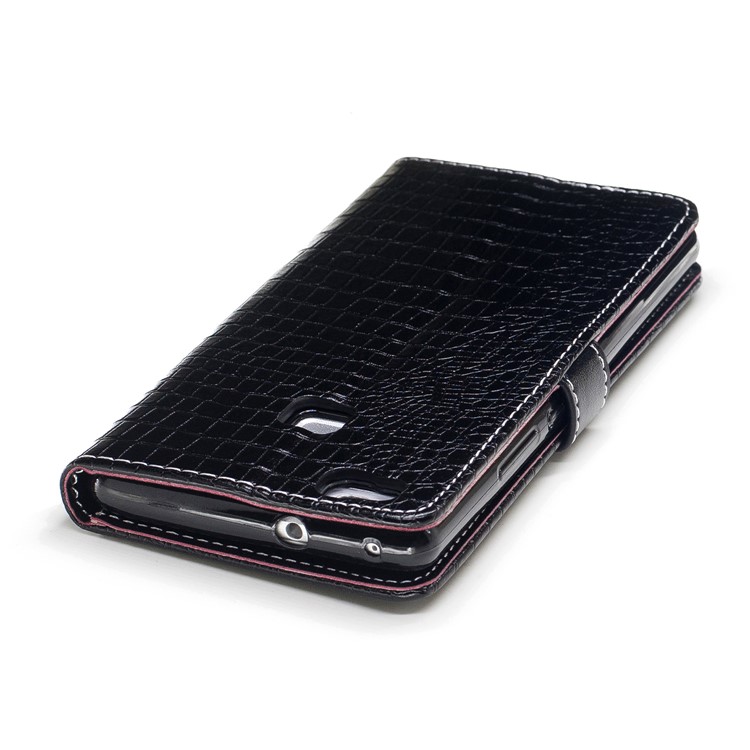 Crocodile Texture Wallet Leather Stand Mobile Case for Huawei P9 Lite/G9 Lite - Black-7