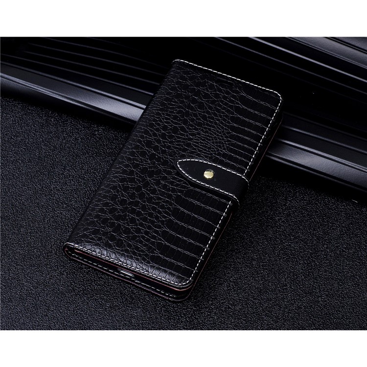 Crocodile Texture Wallet Leather Stand Mobile Case for Huawei P9 Lite/G9 Lite - Black-9