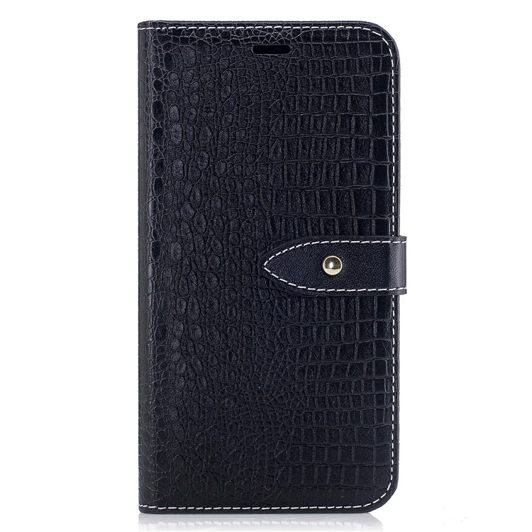 Crocodile Grain Wallet PU Leather Stand Protective Case for Huawei P10 Lite - Black-2