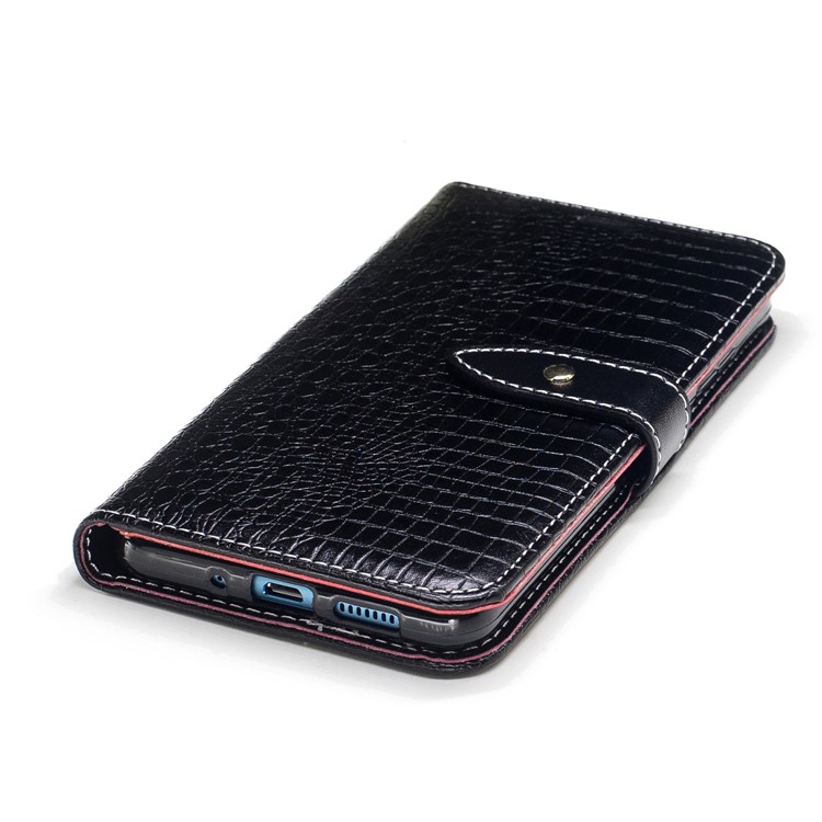 Crocodile Grain Wallet PU Leather Stand Protective Case for Huawei P10 Lite - Black-6