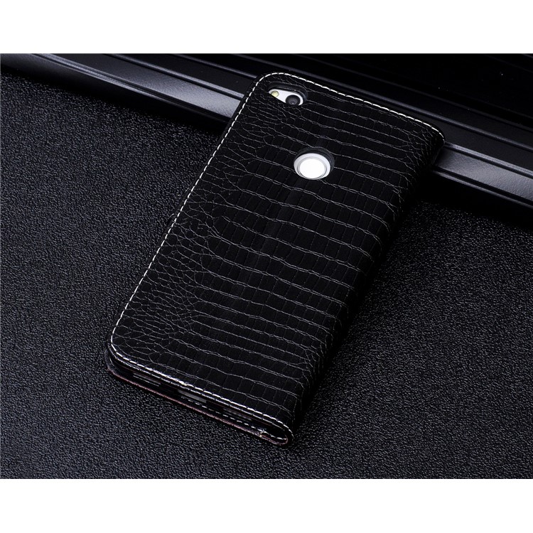 Crocodile Texture Wallet Leather Stand Mobile Phone Case for Huawei P8 Lite (2017)/Honor 8 Lite - Black-10