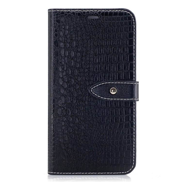 Crocodile Texture Wallet Leather Stand Mobile Phone Case for Huawei P8 Lite (2017)/Honor 8 Lite - Black-2