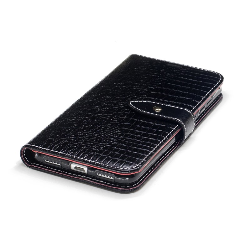 Crocodile Texture Wallet Leather Stand Mobile Phone Case for Huawei P8 Lite (2017)/Honor 8 Lite - Black-6