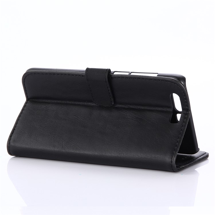 Retro Crazy Horse Wallet Stand Leather Case for Huawei Honor 9 - Black-4