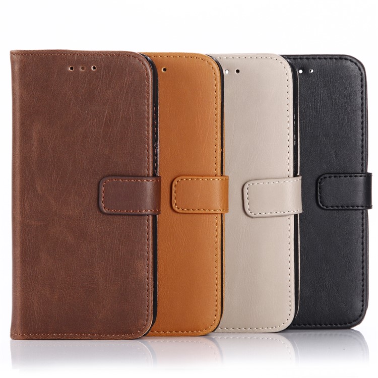 Retro Crazy Horse Wallet Stand Leather Case for Huawei Honor 9 - Black-6