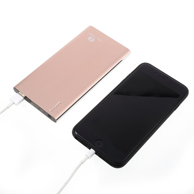 LED Light USB +Type-C Two-way QC 2.0 Power Bank (8000mAh) - Rose Gold-1