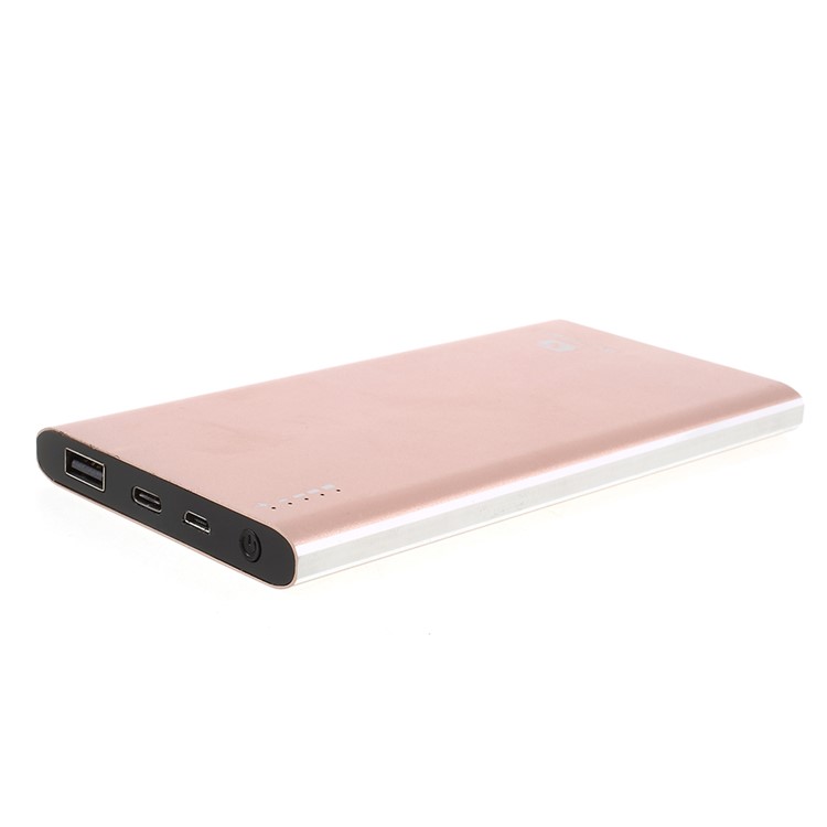 LED Light USB +Type-C Two-way QC 2.0 Power Bank (8000mAh) - Rose Gold-5
