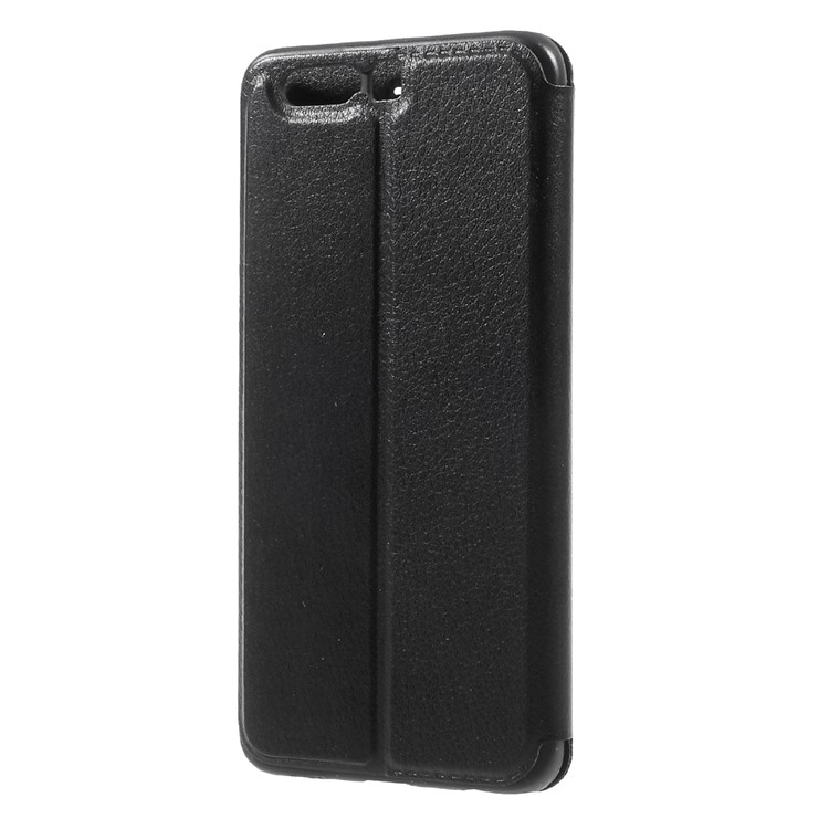 View Window Leather Stand Case for Huawei Honor 9 - Black-2