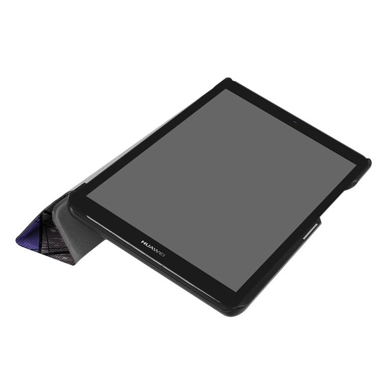 Printing Pattern Tri-fold Leather Case for Huawei MediaPad T3 7.0 - Geometric Pattern and Lines-4