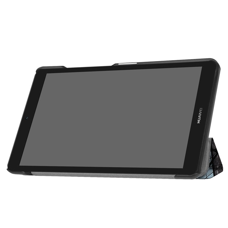 Printing Pattern Tri-fold Leather Case for Huawei MediaPad T3 7.0 - Geometric Pattern and Lines-6