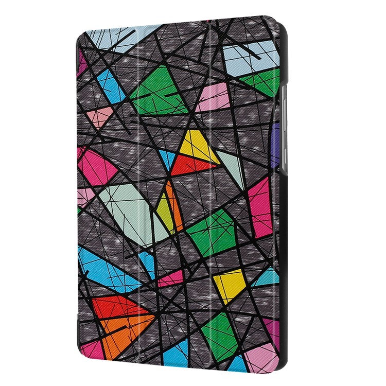 Printing Pattern Tri-fold Leather Case for Huawei MediaPad T3 7.0 - Geometric Pattern and Lines-7