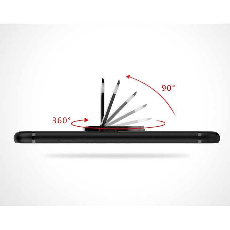 Magnetic Adsorption Car Bracket Ring Holder TPU Back Phone Case for Huawei P10 - Black-10