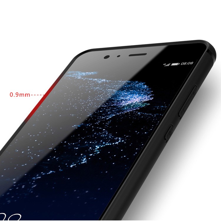 Magnetic Adsorption Car Bracket Ring Holder TPU Back Phone Case for Huawei P10 - Black-7