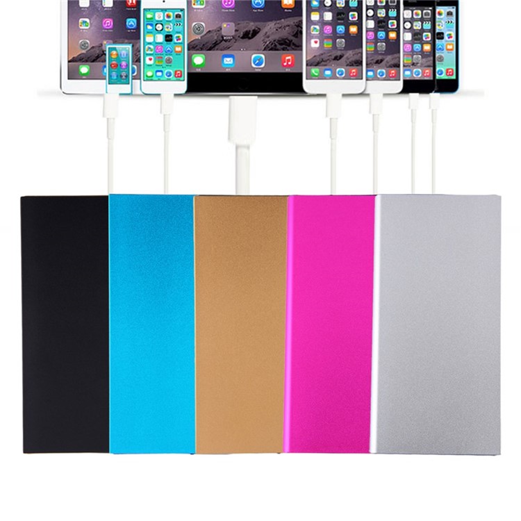 20000mah Dual USB Ultra-thin Portable Power Bank for Phones and Tablets - Gold-3