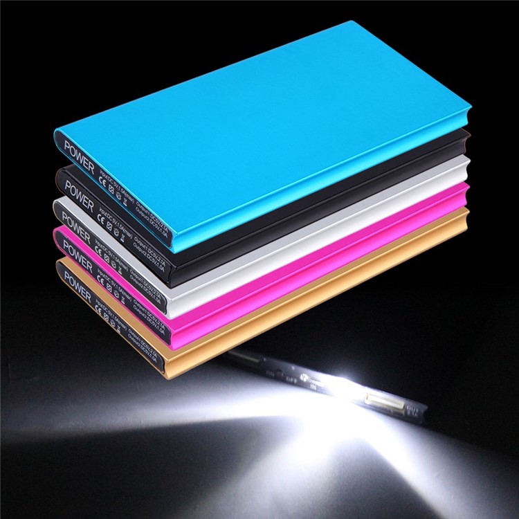 20000mah Dual USB Ultra-thin Portable Power Bank for Phones and Tablets - Gold-4