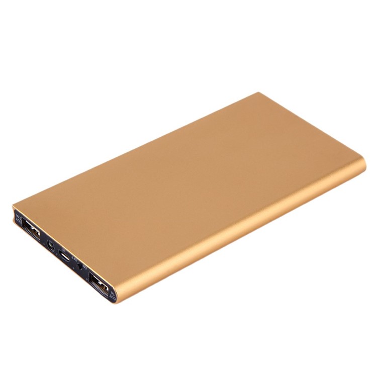 20000mah Dual USB Ultra-thin Portable Power Bank for Phones and Tablets - Gold-7