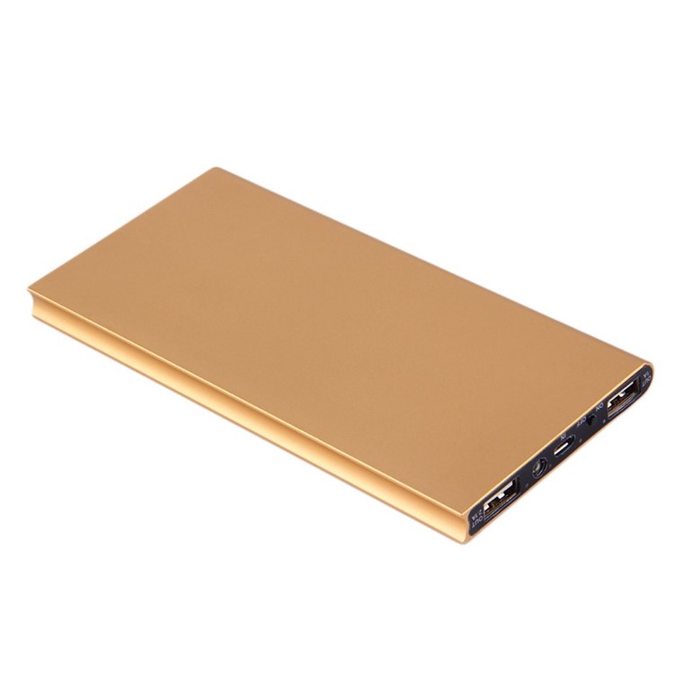 20000mah Dual USB Ultra-thin Portable Power Bank for Phones and Tablets - Gold-8