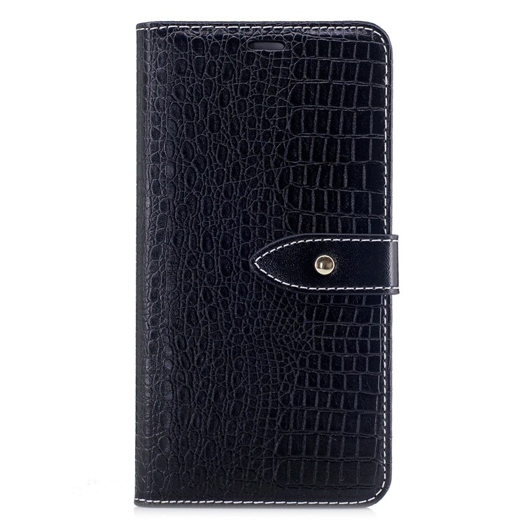 Crocodile Texture PU Leather Wallet Mobile Casing for Huawei Honor 6c - Black-2