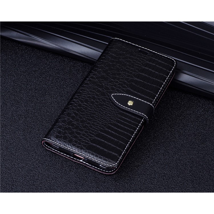 Crocodile Texture PU Leather Wallet Mobile Casing for Huawei Honor 6c - Black-9