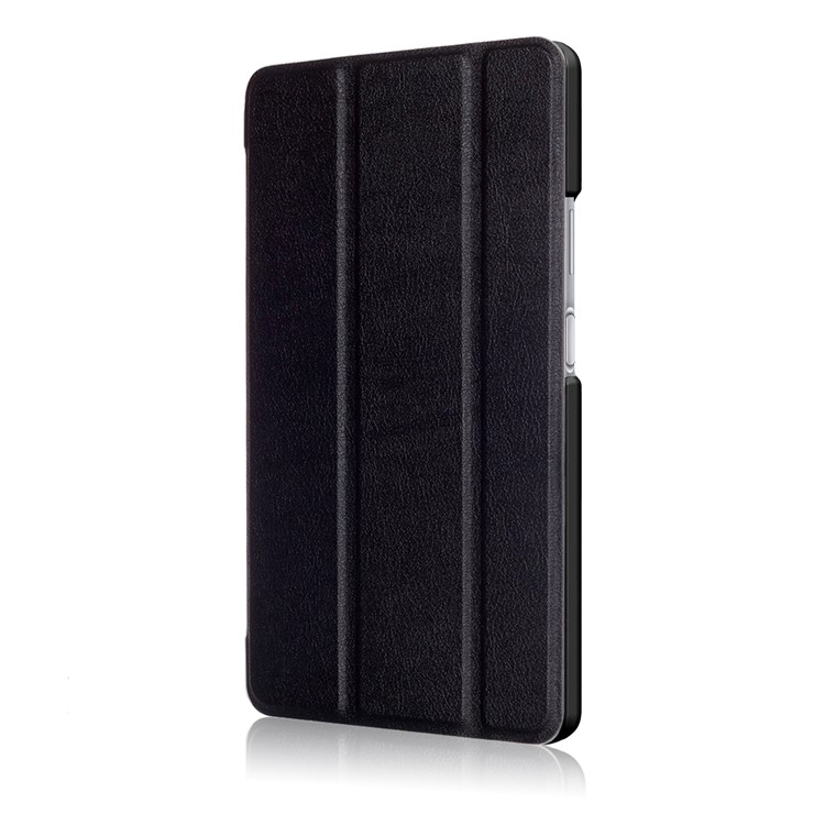 Tri-fold Flip Stand Leather Accessory Casing for Lenovo Tab4 8 TB-8504F/N - Black-4