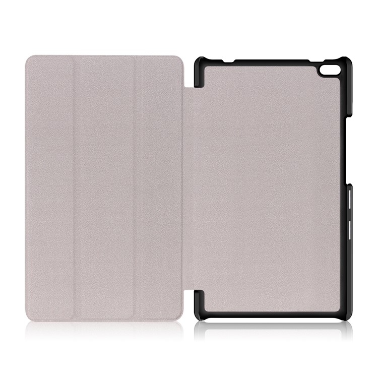 Tri-fold Flip Stand Leather Accessory Casing for Lenovo Tab4 8 TB-8504F/N - Black-9