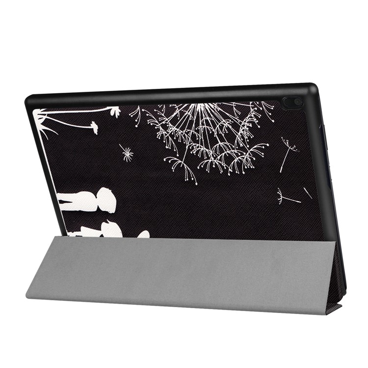 Pattern Printing Tri-fold Stand Leather Tablet Shell for Lenovo Tab 4 10 10.1-inch - Dandelion-5