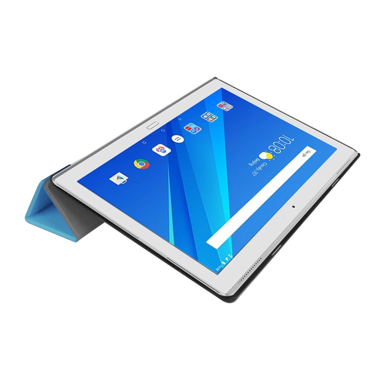 tri-Caixa de capa de couro em capa de couro para Lenovo Tab 4 10 Plus 10.1-polegada - Bebê azul-6