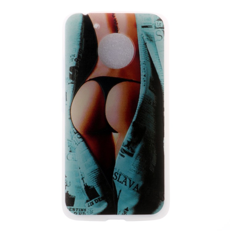 Embossment Pattern Gel TPU Phone Case for Motorola Moto G5 Plus - Hot Lady-1