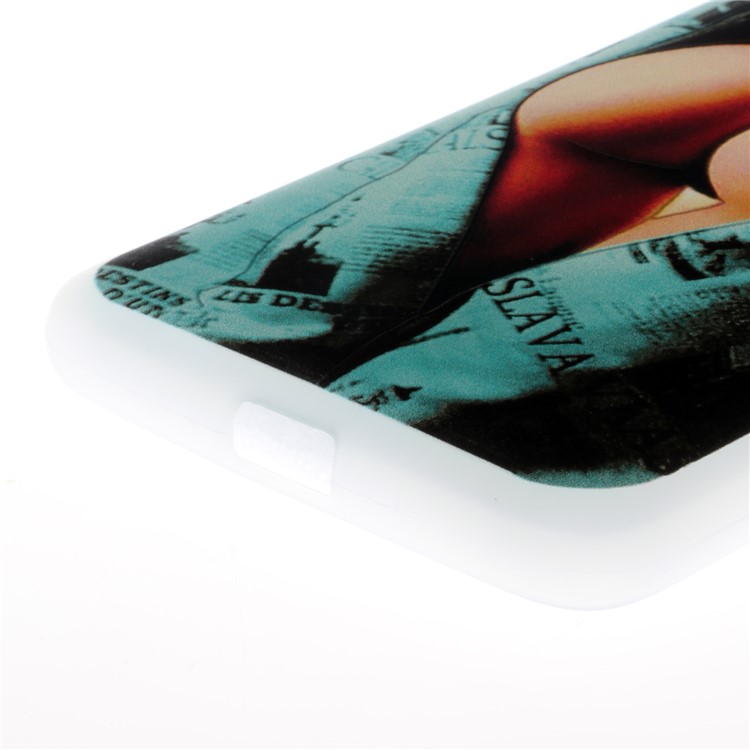 Embossment Pattern Gel TPU Phone Case for Motorola Moto G5 Plus - Hot Lady-2
