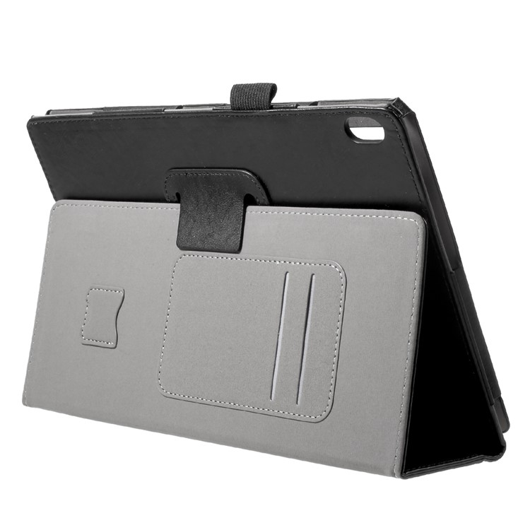 Foldable Stand Card Slots PU Leather Tablet Case for Lenovo Tab 4 10 (TB-X304F/N) - Black-5