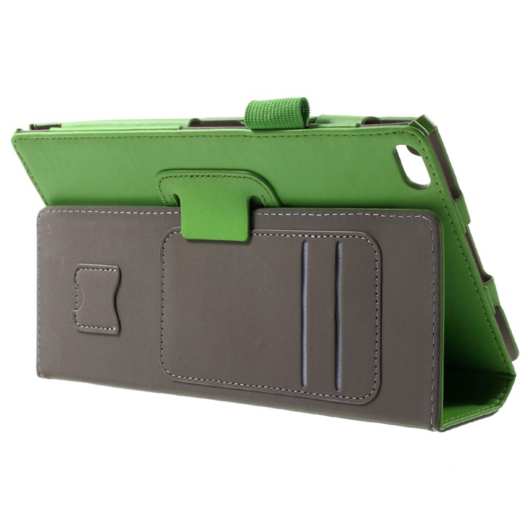 Foldable Stand PU Leather Protective Case for Lenovo Tab4 8 TB-8504F/N - Green-5