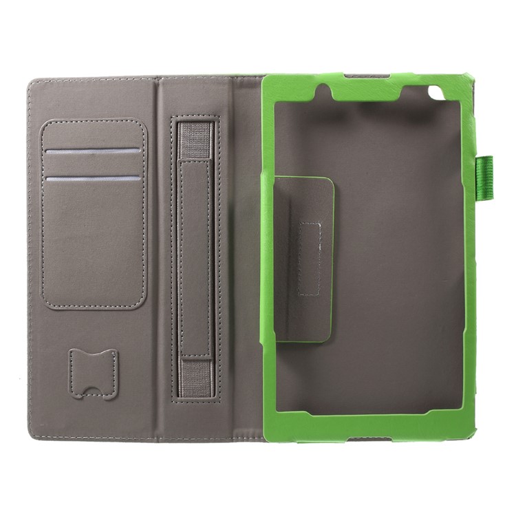 Foldable Stand PU Leather Protective Case for Lenovo Tab4 8 TB-8504F/N - Green-7