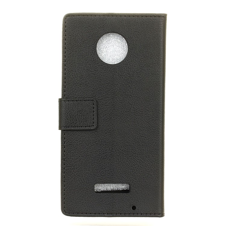 For Motorola Moto Z2 Play Wallet Stand PU Leather Mobile Shell - Black-2