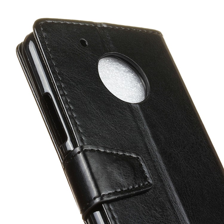 Crazy Horse Texture Wallet Leather Case with Stand for Motorola Moto E4 (US Version) - Black-3