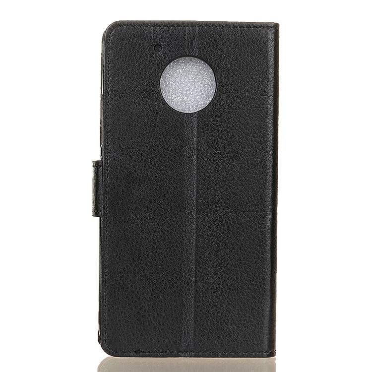 For Motorola Moto E4 US Version Litchi Texture Card Holder PU Leather Stand Mobile Cover - Black-2