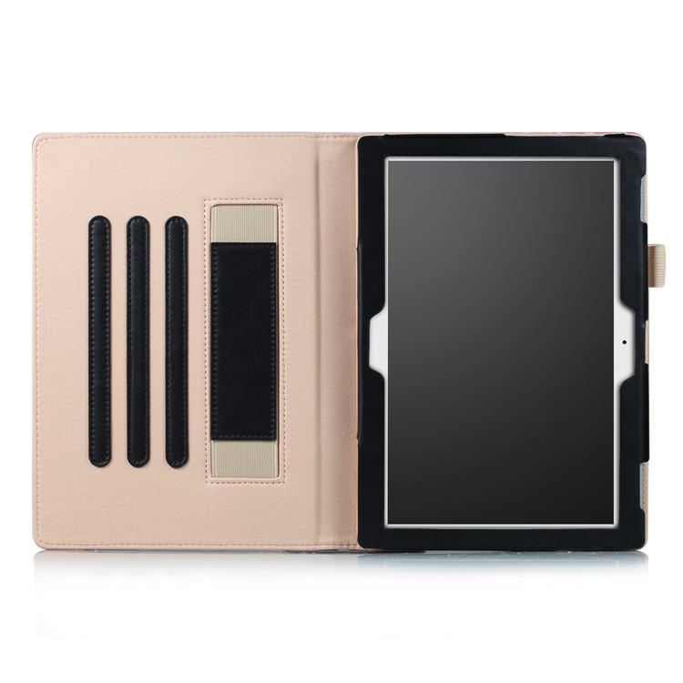 Pattern Printing Smart Leather Stand Case with Elastic Band for Lenovo Tab 4 10 / 10 Plus - Wintersweet-7
