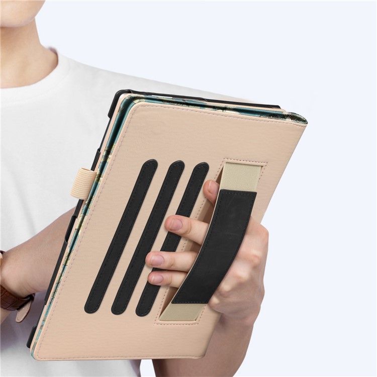 Pattern Printing Smart Leather Stand Case with Elastic Band for Lenovo Tab 4 10 / 10 Plus - Wintersweet-9