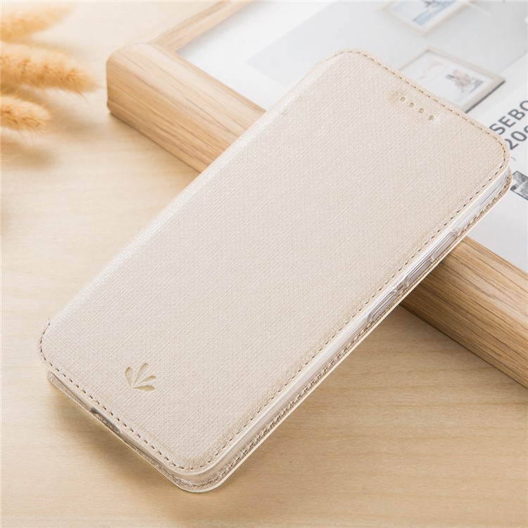 VILI DMX for Motorola Moto Z2 Play Style Cross Texture Card Holder Leather Case - Gold-1