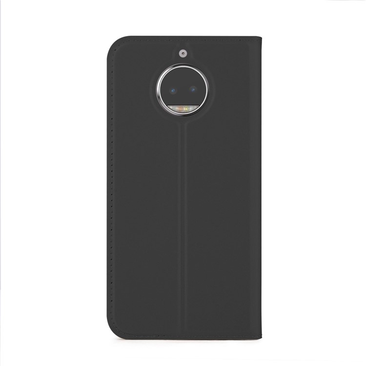 Card Holder Flip PU Leather Stand Case Cover for Motorola Moto G5S Plus - Black-3